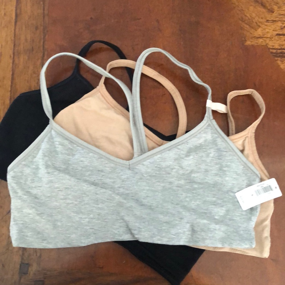 Lot of 3 New Love by Gap bralettes -Small